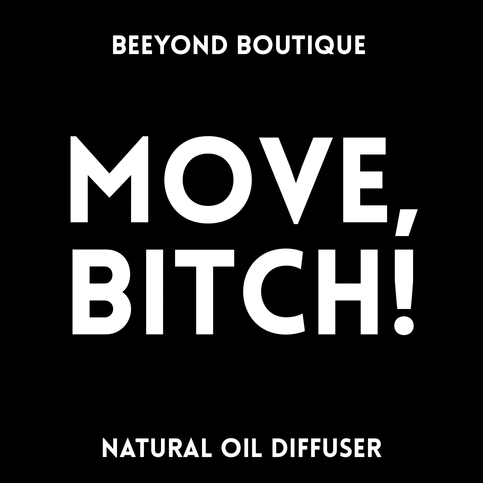 "Move, Bitch!" Black Plum Cashmere Fall Scented Natural Car Freshener