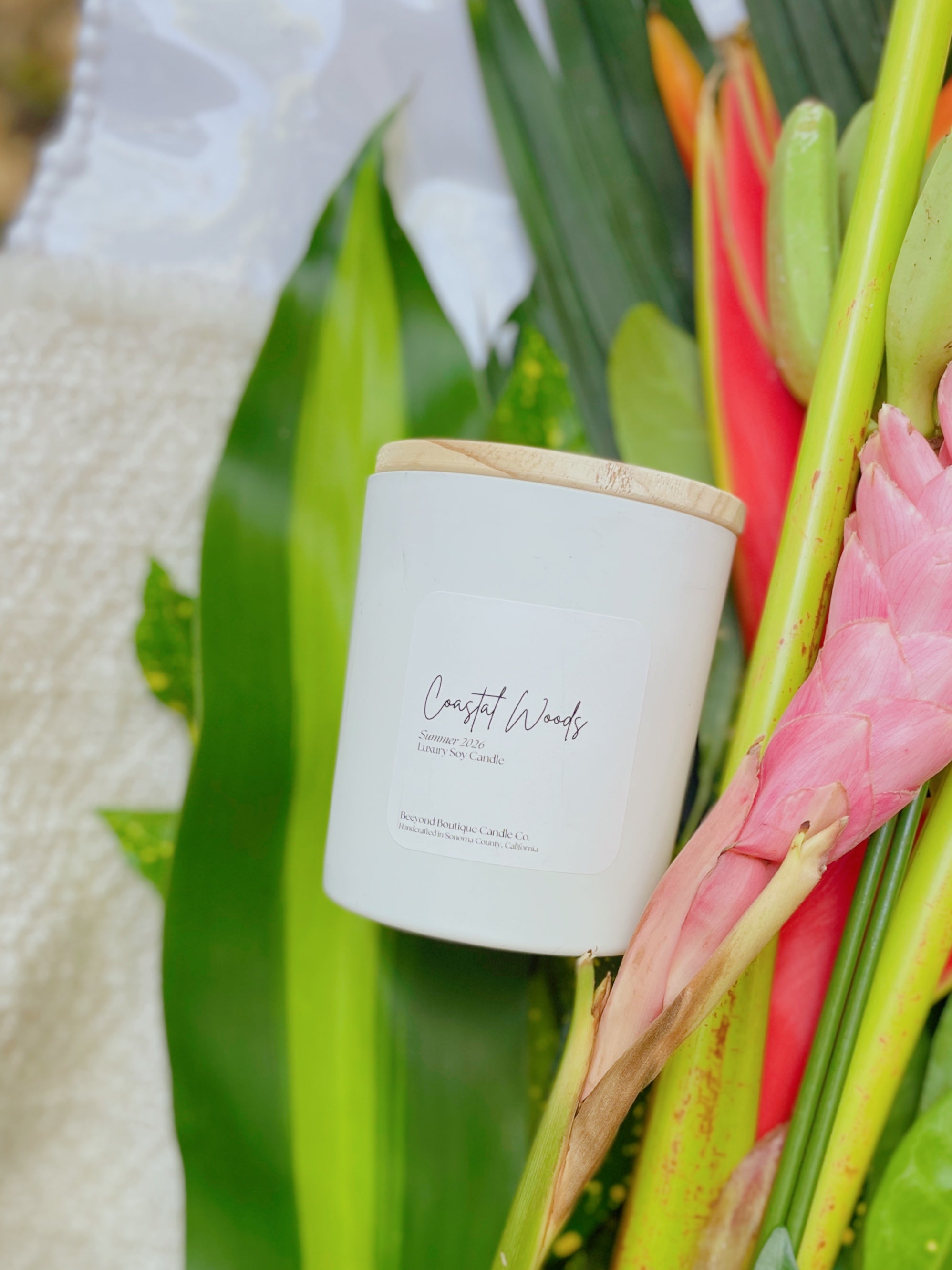 "Coastal Woods" Cypress, Sea Salt & Eucalyptus Scented Soy Candle