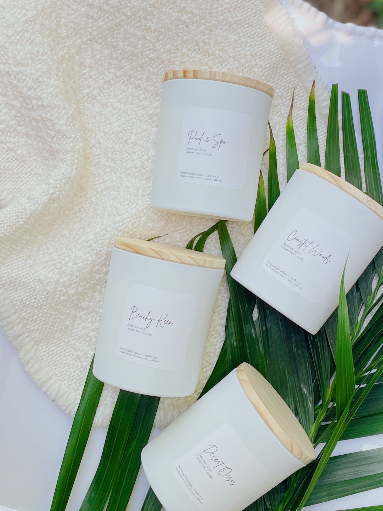 "Desert Oasis" Marine, Desert Lily & Sandalwood Scented Soy Candle