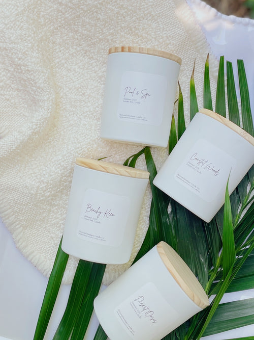"Beachy Keen" Papaya & Sea Salt Scented Soy Candle