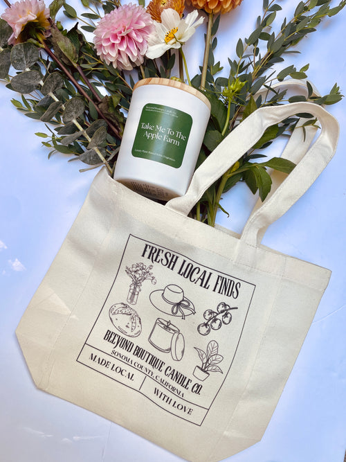 "Fresh Local Finds" Mini Market Tote Bag