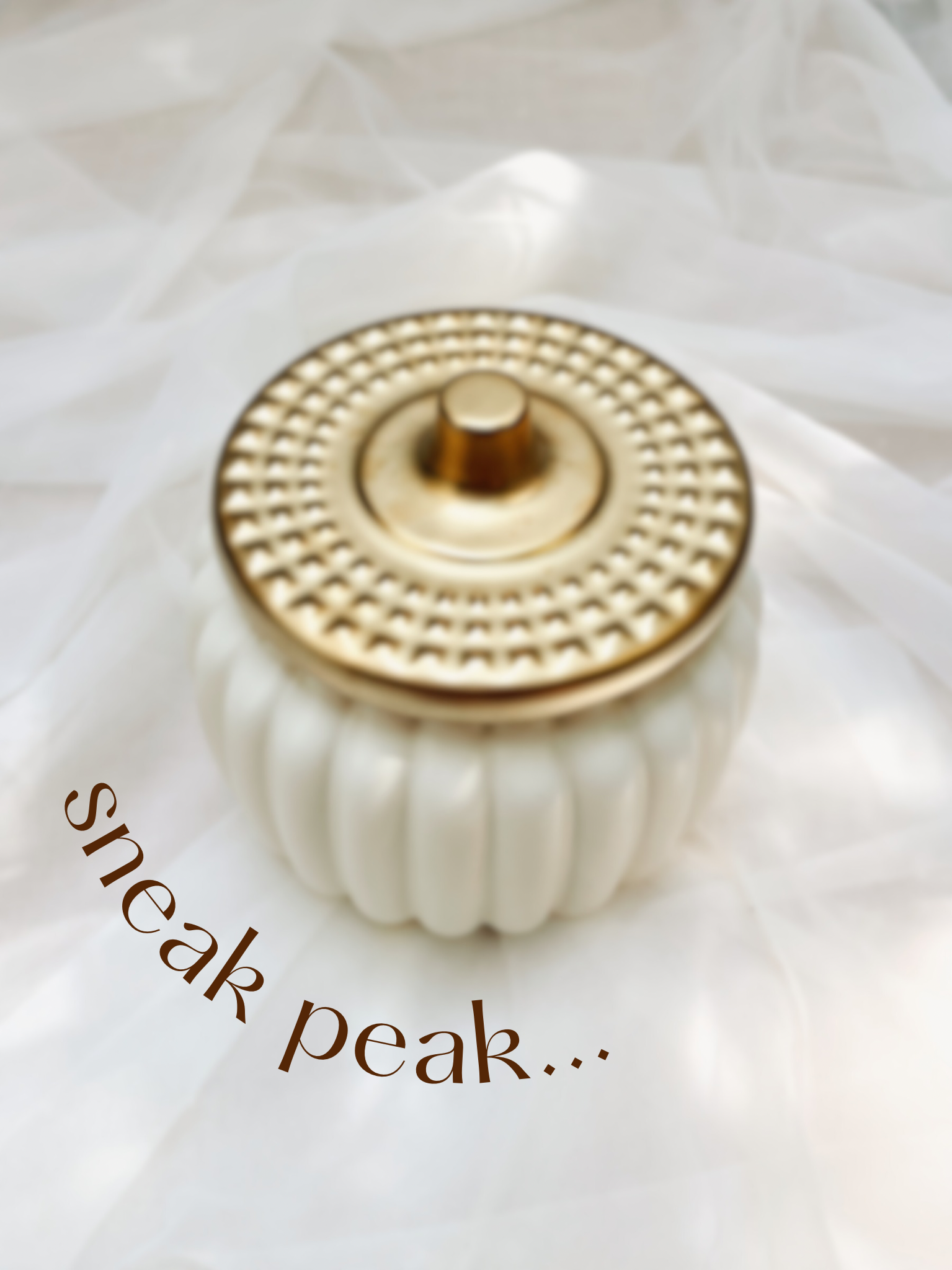 White Queen Ceramic Pumpkin Fall Scented Luxury Soy Candle