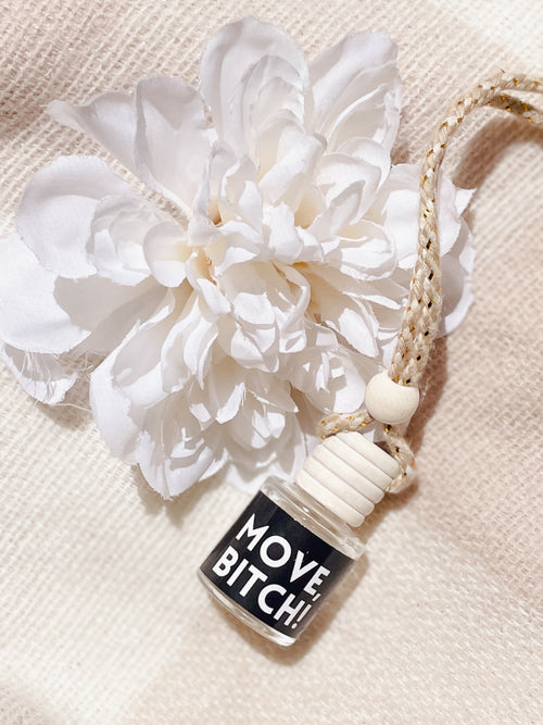 "Move, Bitch!" Black Plum Cashmere Fall Scented Natural Car Freshener