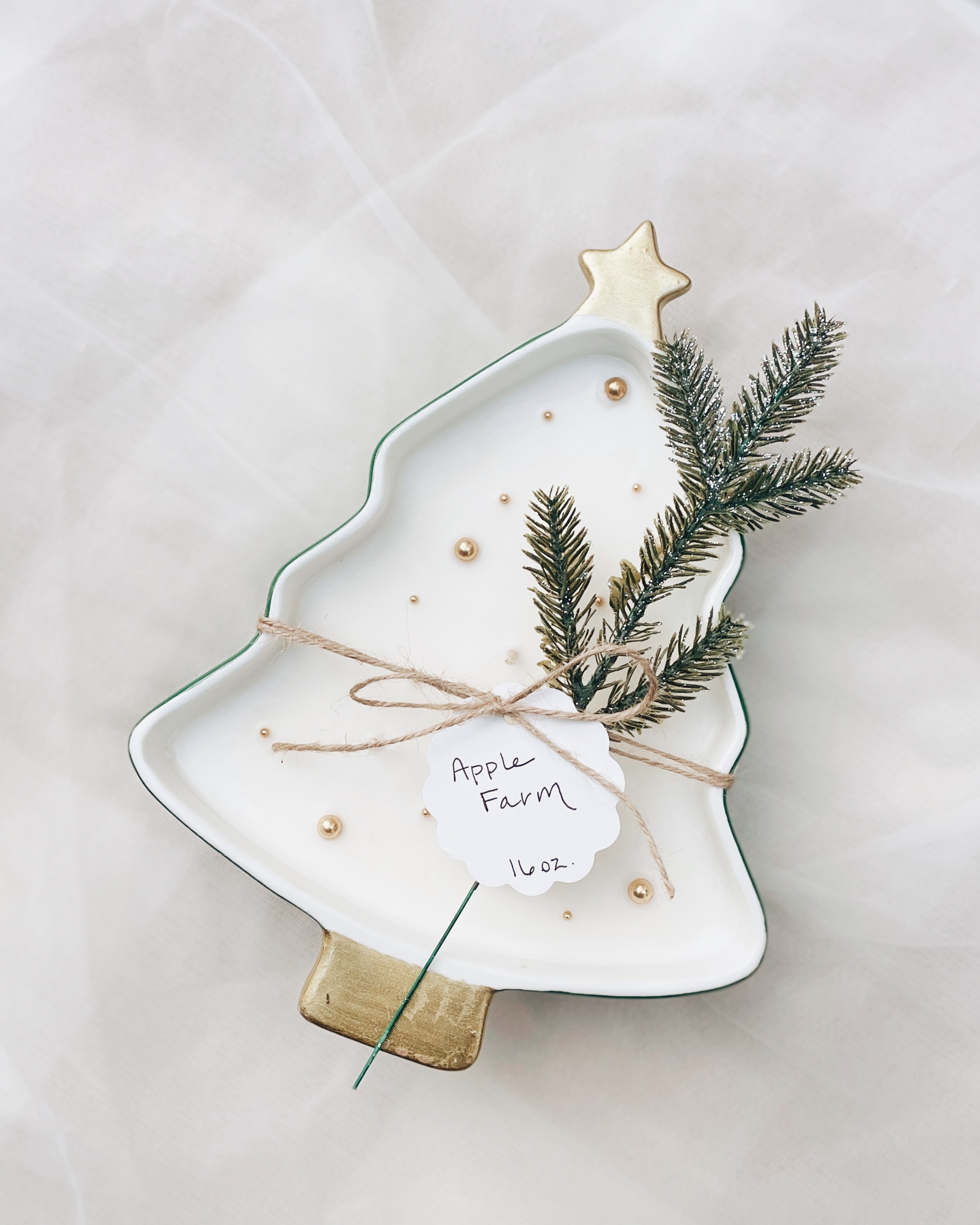 Local Delivery Only* Large Christmas Tree Centerpiece Candle