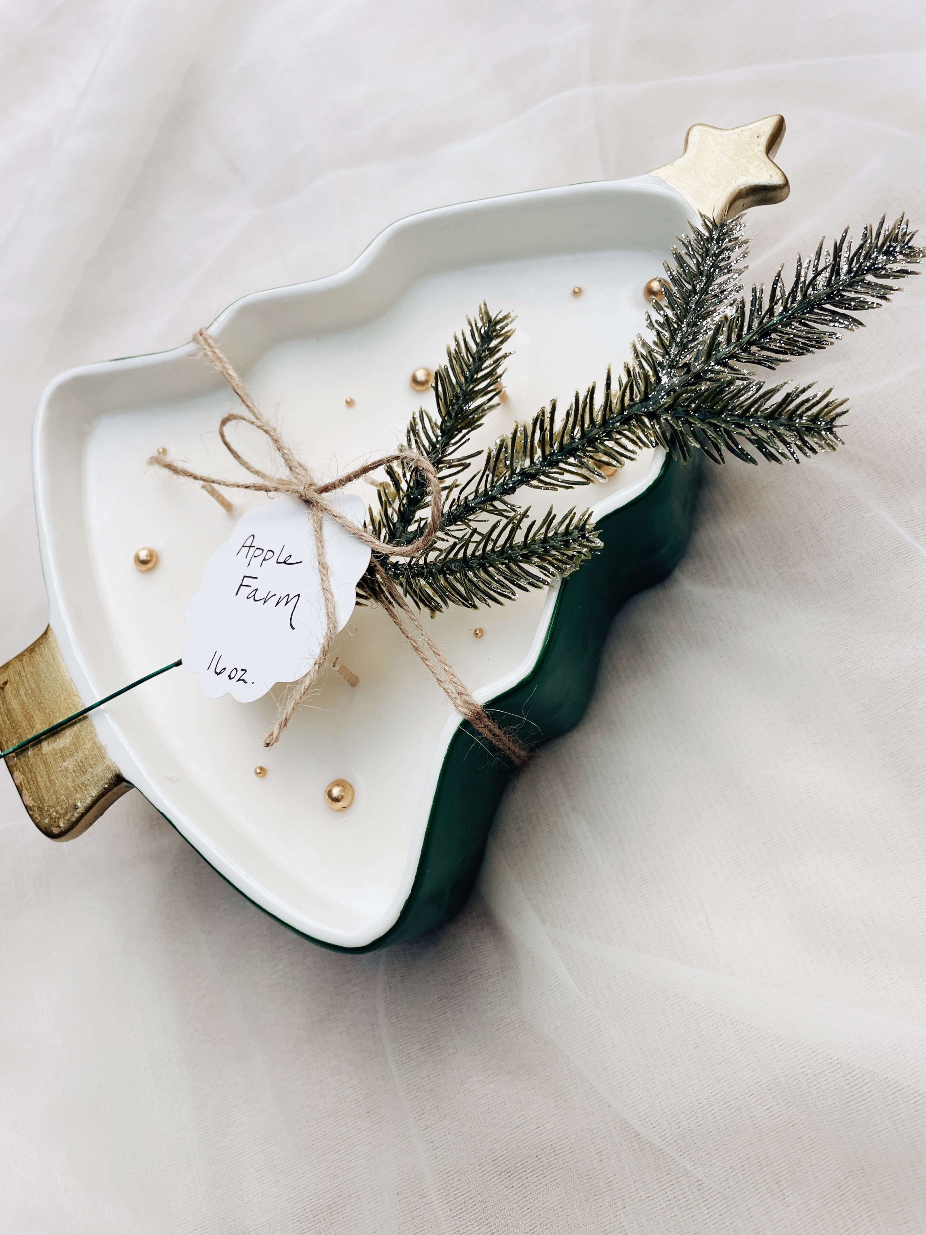 Local Delivery Only* Large Christmas Tree Centerpiece Candle