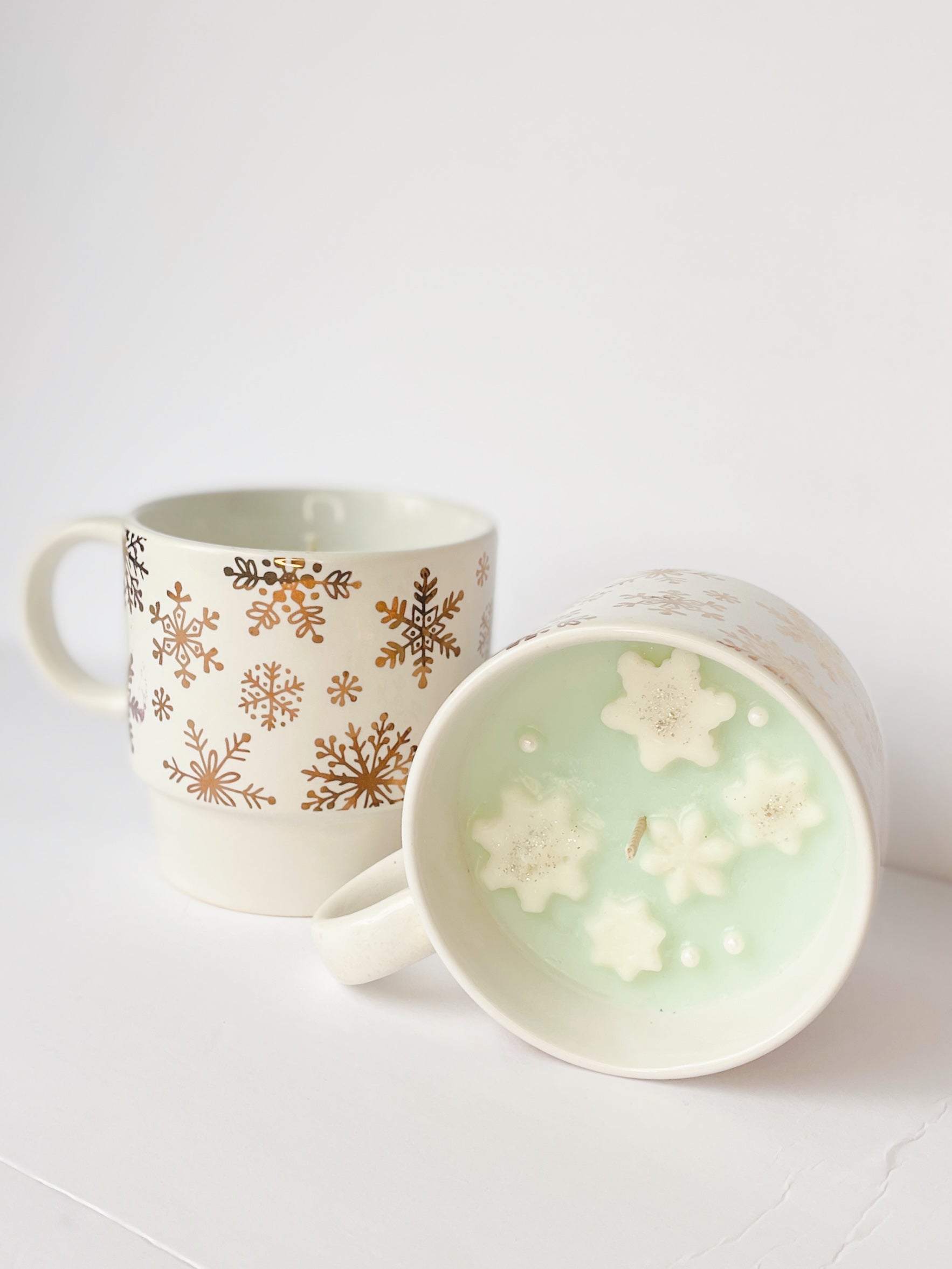 Custom Blissful Butterscotch Scented Christmas Mug Soy Candle