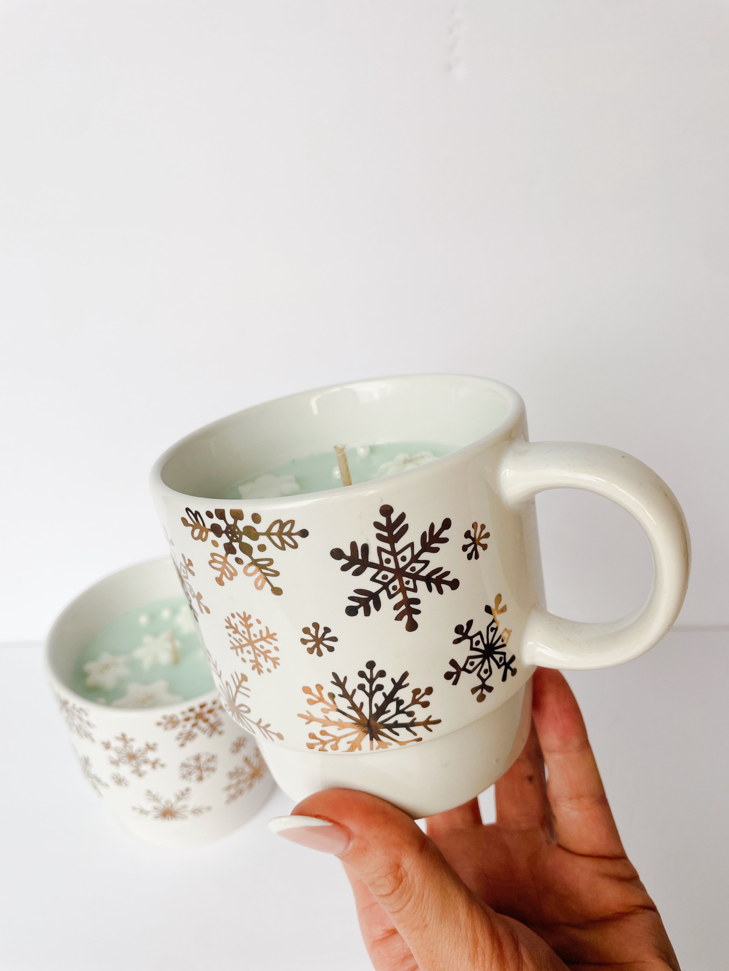 Custom Blissful Butterscotch Scented Christmas Mug Soy Candle