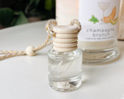 Champagne Brunch Crystal Infused Natural Car Freshener + Oil Diffuser