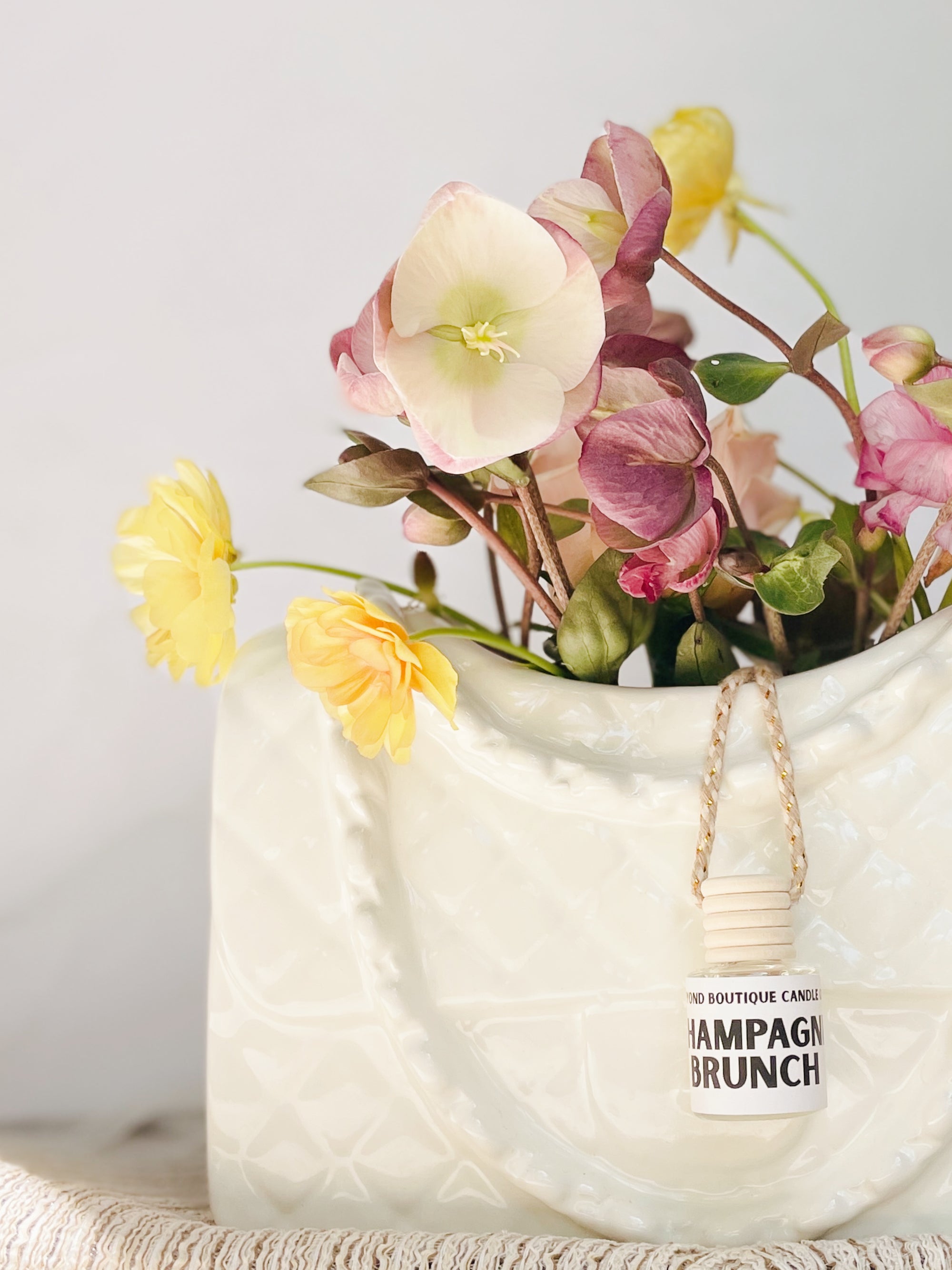 Champagne Brunch Crystal Infused Natural Car Freshener + Oil Diffuser